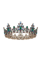 Baroque Colorful Crystal Crown