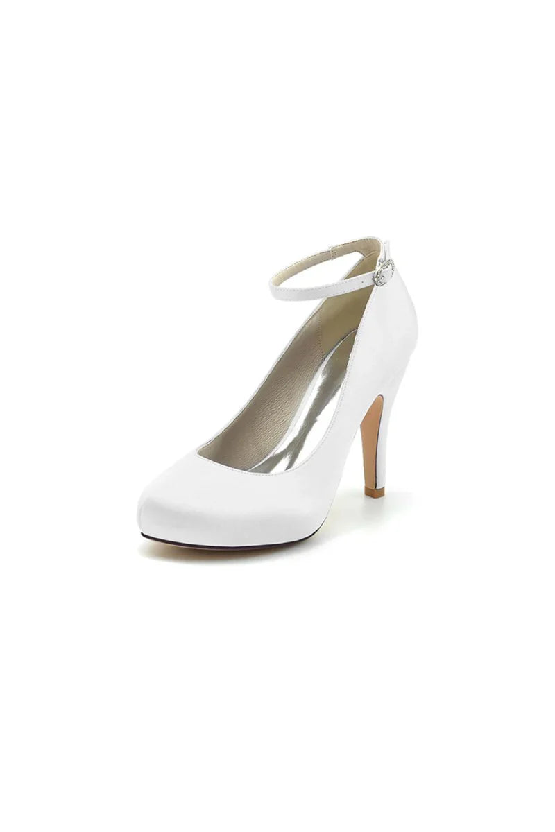 Burgundy High Heels with Transparent Heel