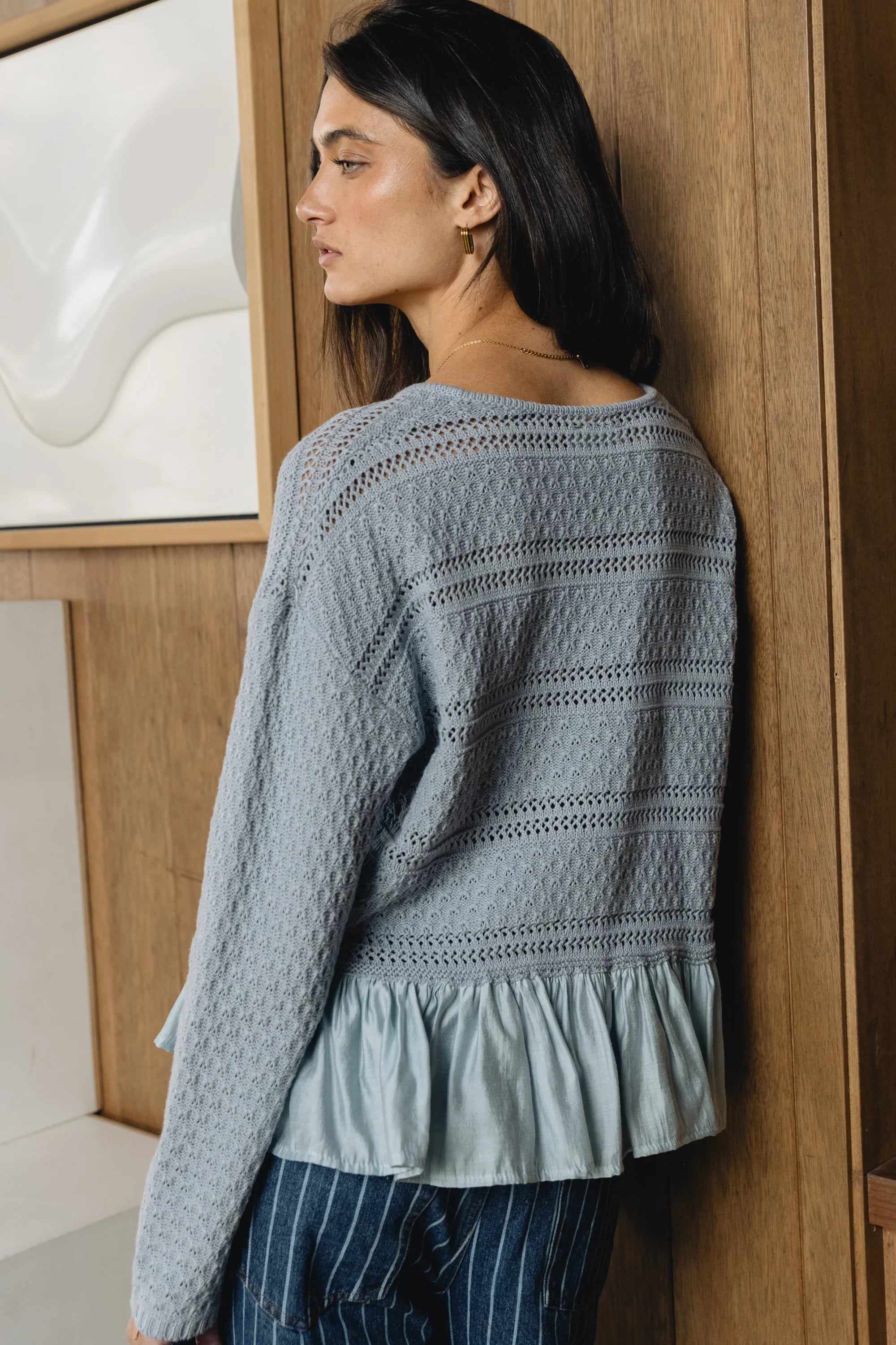 Susan Oversized Sweater in Slate Blue