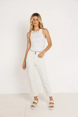 Bella Straight Leg Jeans in Cream FINAL SALE