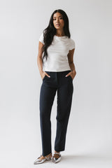 Paula Cowl Neck Top in White