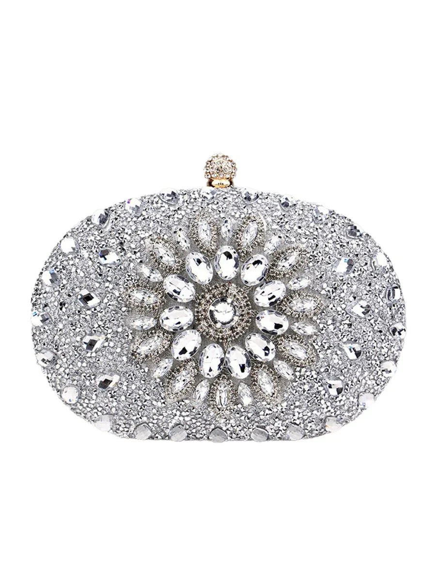 Womens All Over Crystals Sparkly Evening Clutch Bags