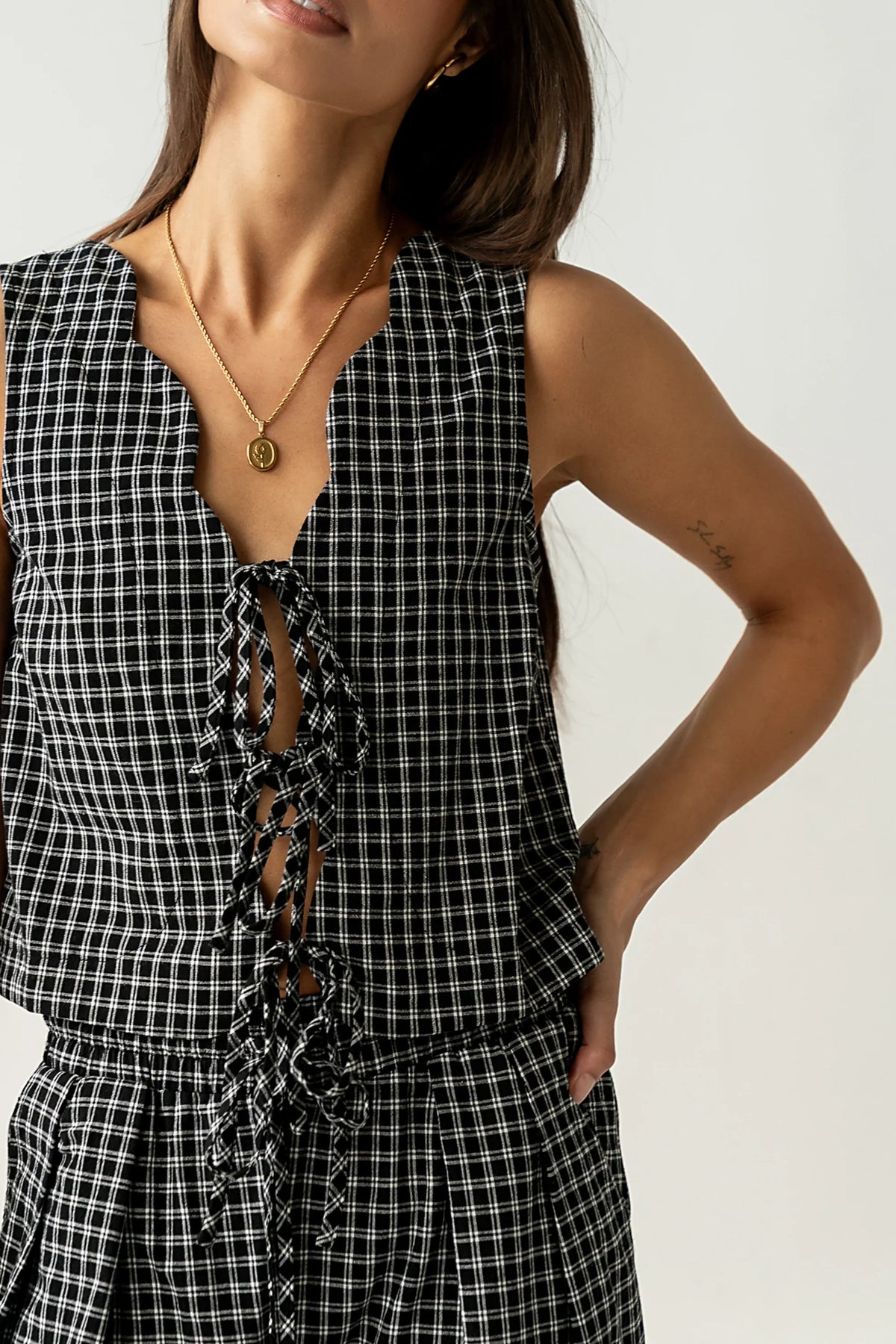 Lea Plaid Vest