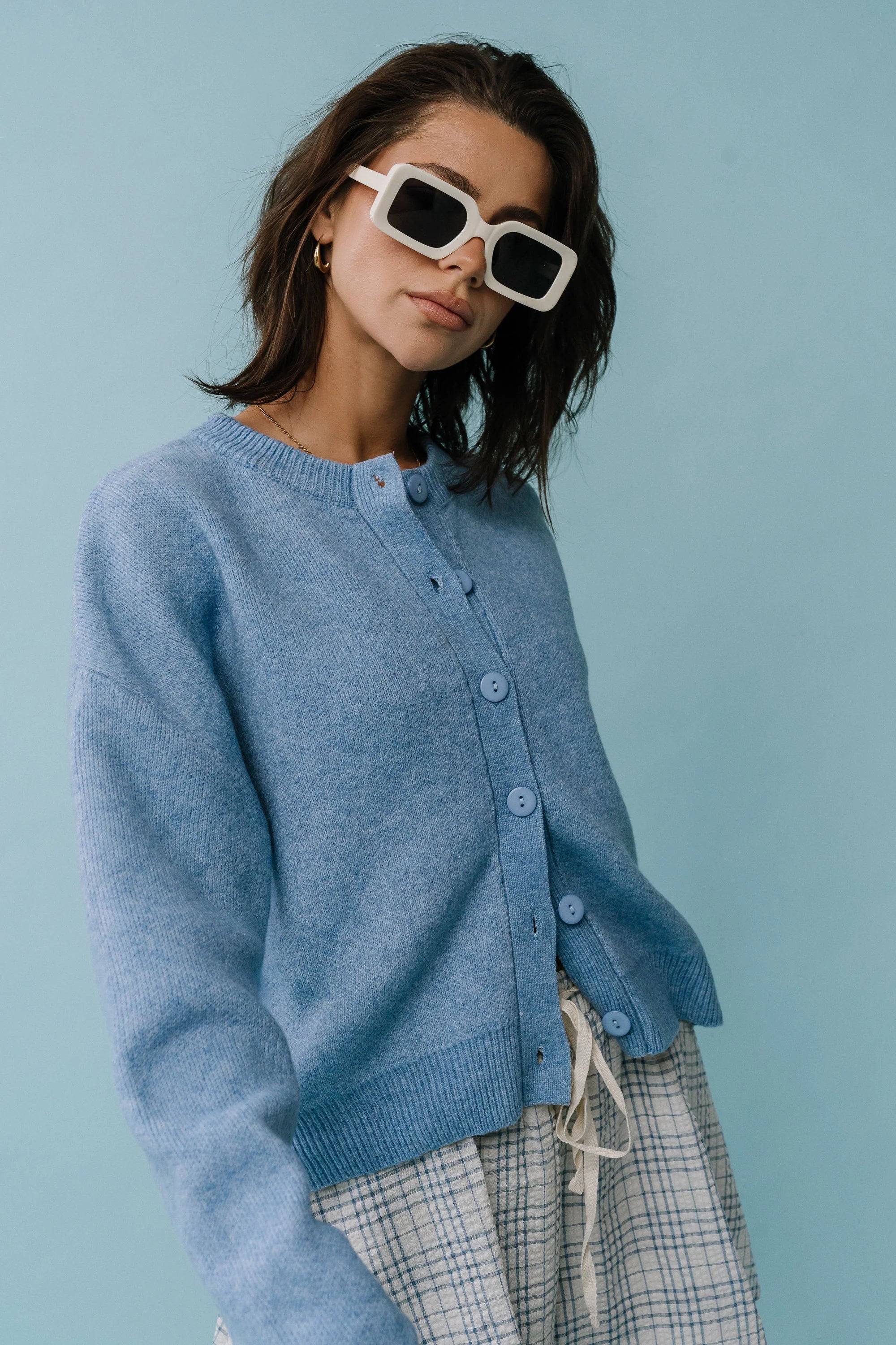 Valeria Oversized Sweater in Light Blue
