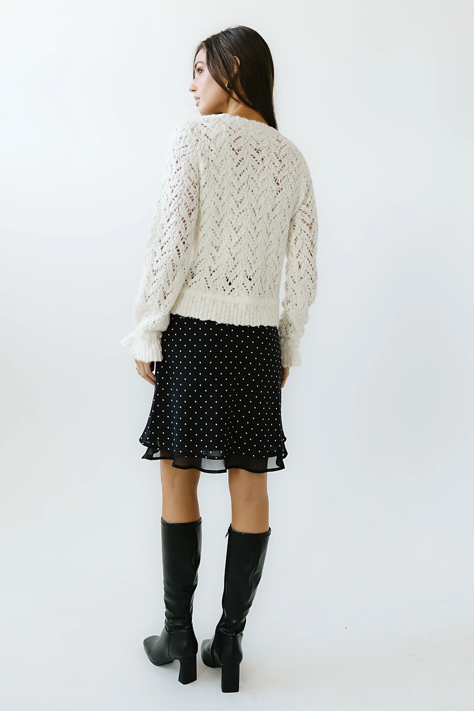Kennedy Polka Dot Skirt in Black