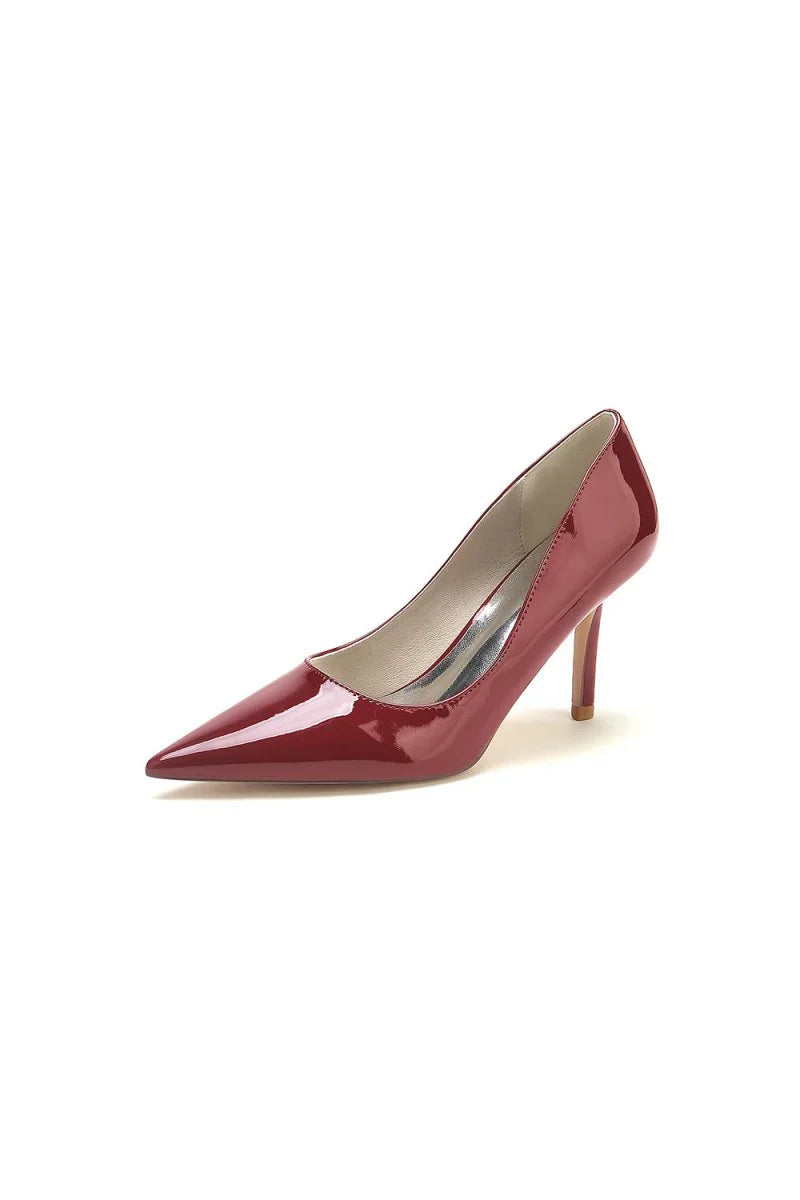 Patent Leather Pointed Toe High Heels Stiletto Dress Shoes for Women