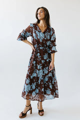Cache Floral Midi Dress FINAL SALE