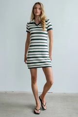 Marcy Striped Knit Mini Dress