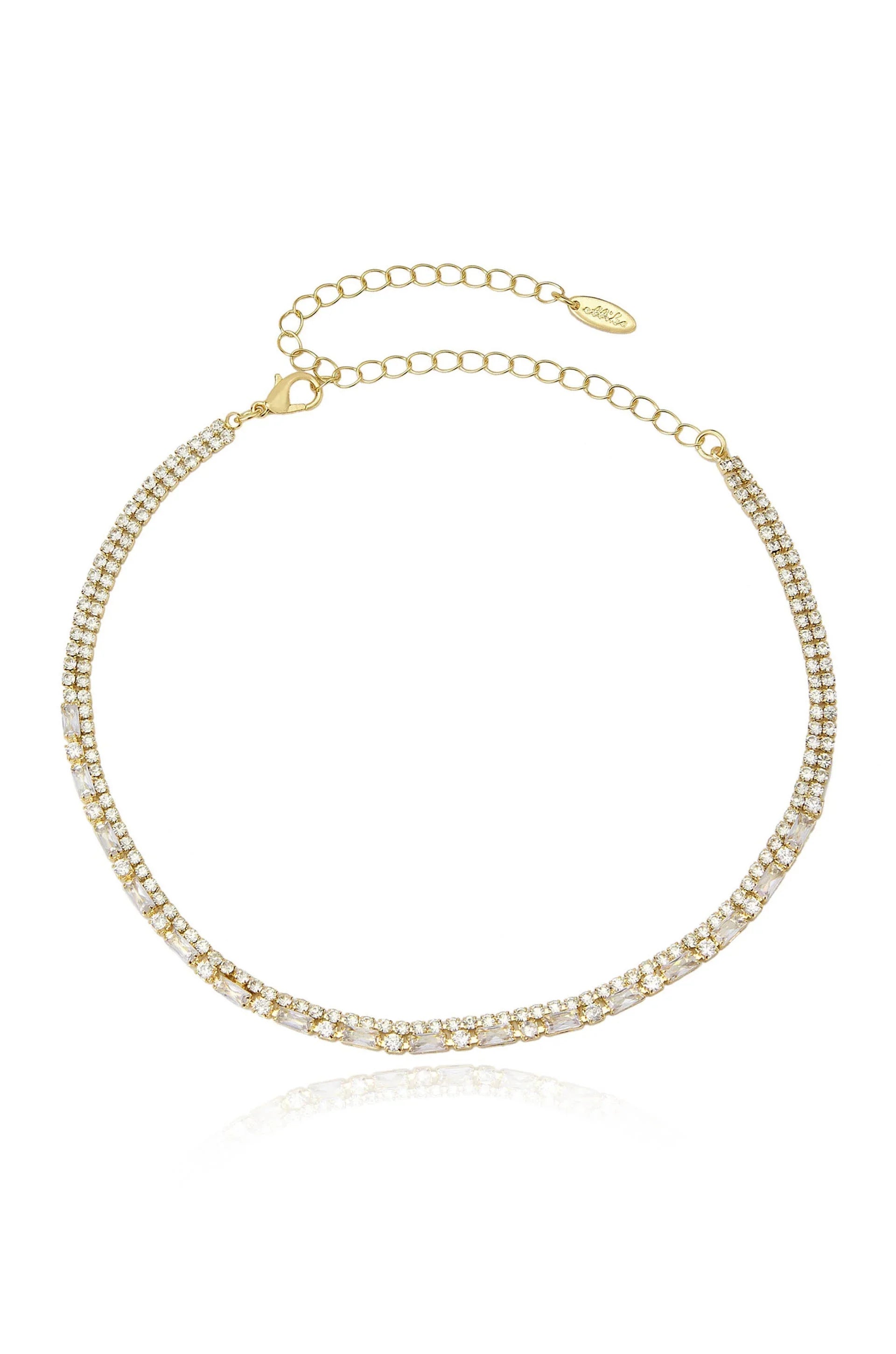 Dainty Crystal Strands Choker