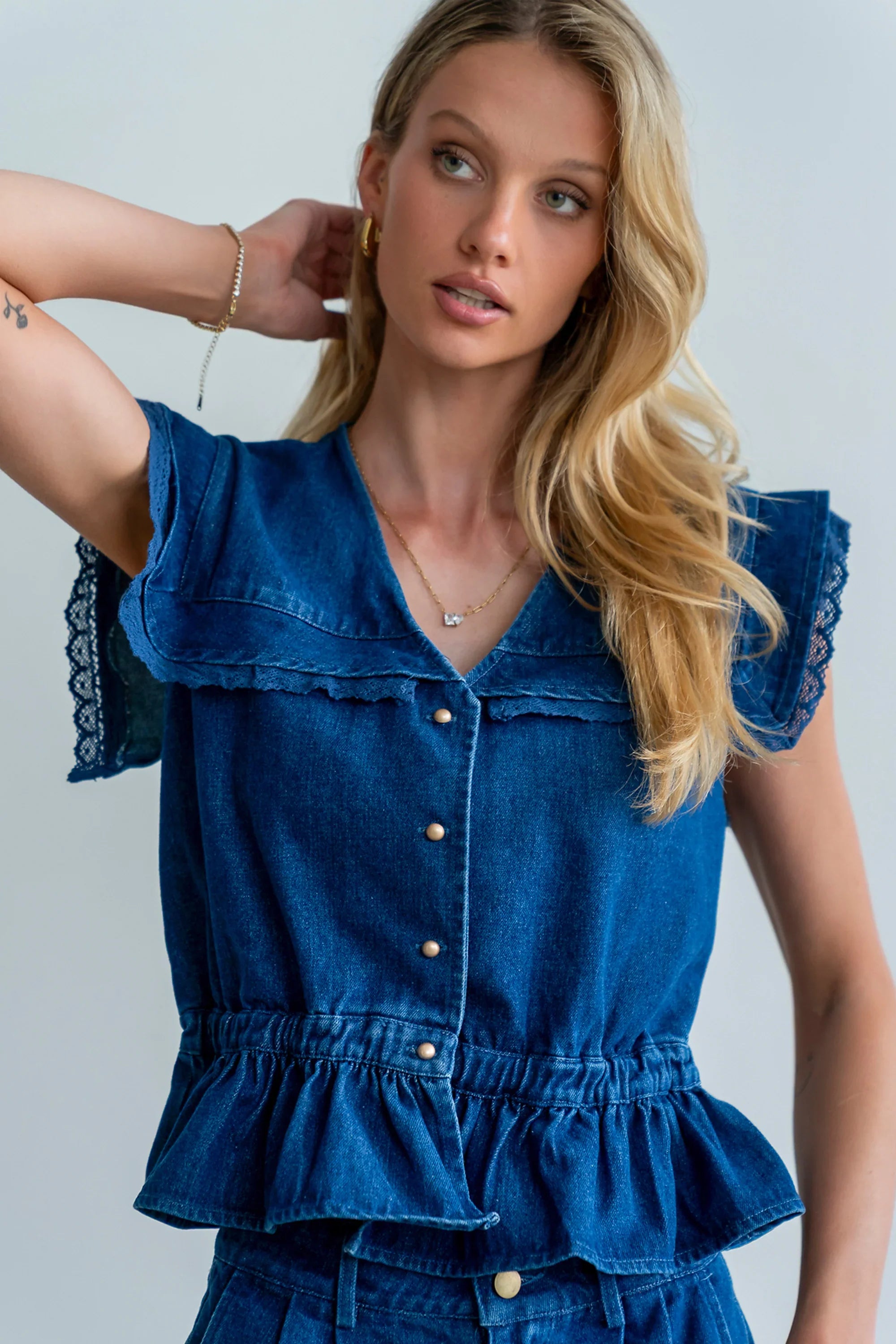 Posey Denim Top