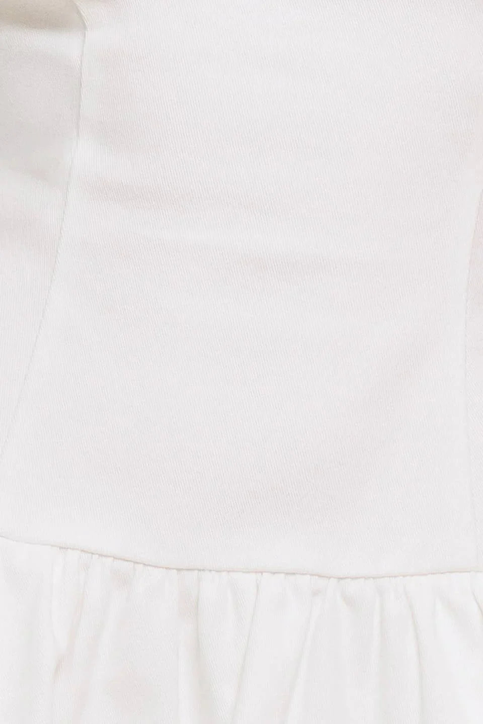 TWILIGHT WISH WHITE DENIM BUBBLE HEM MINI DRESS