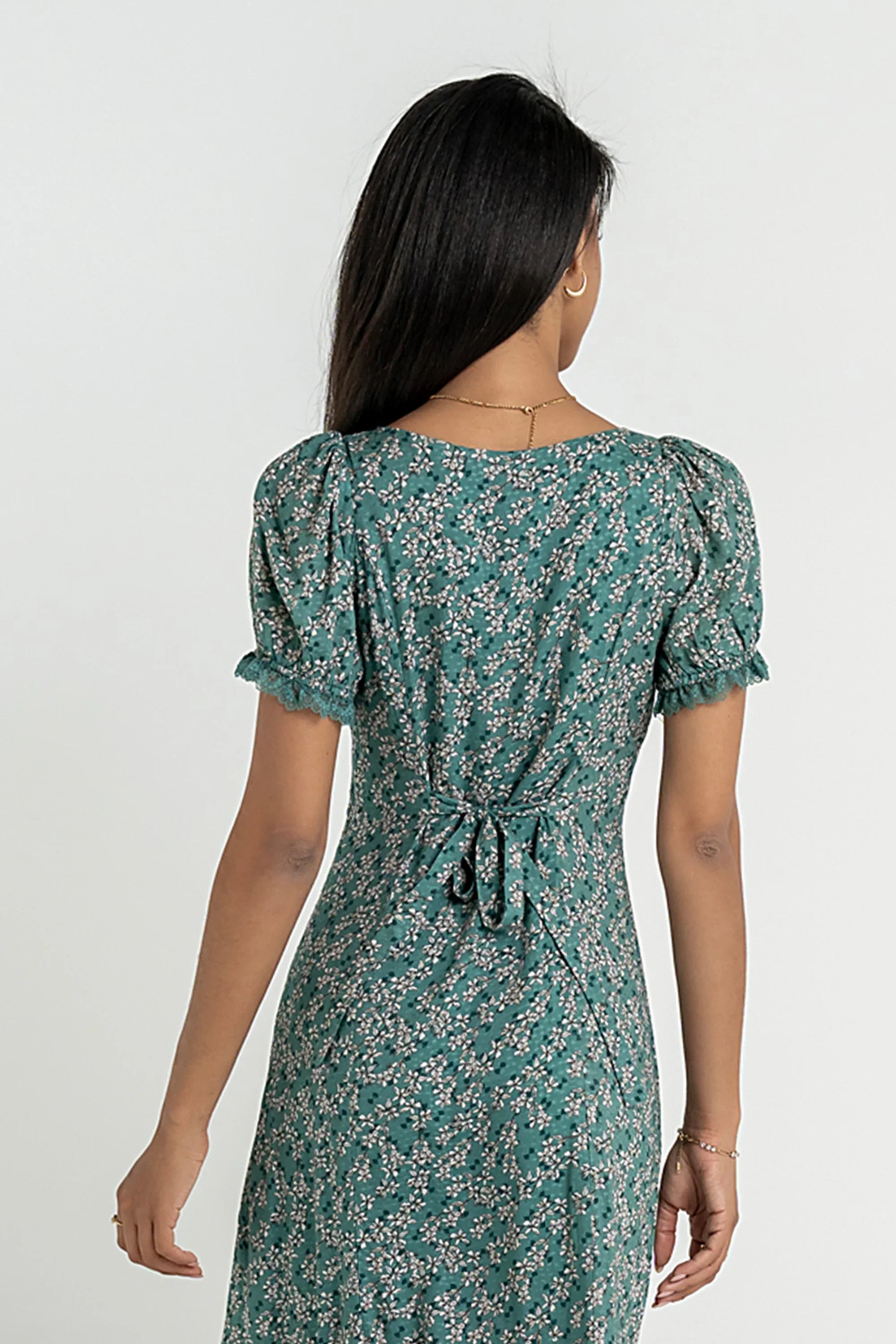 Camden Floral Maxi Dress in Green