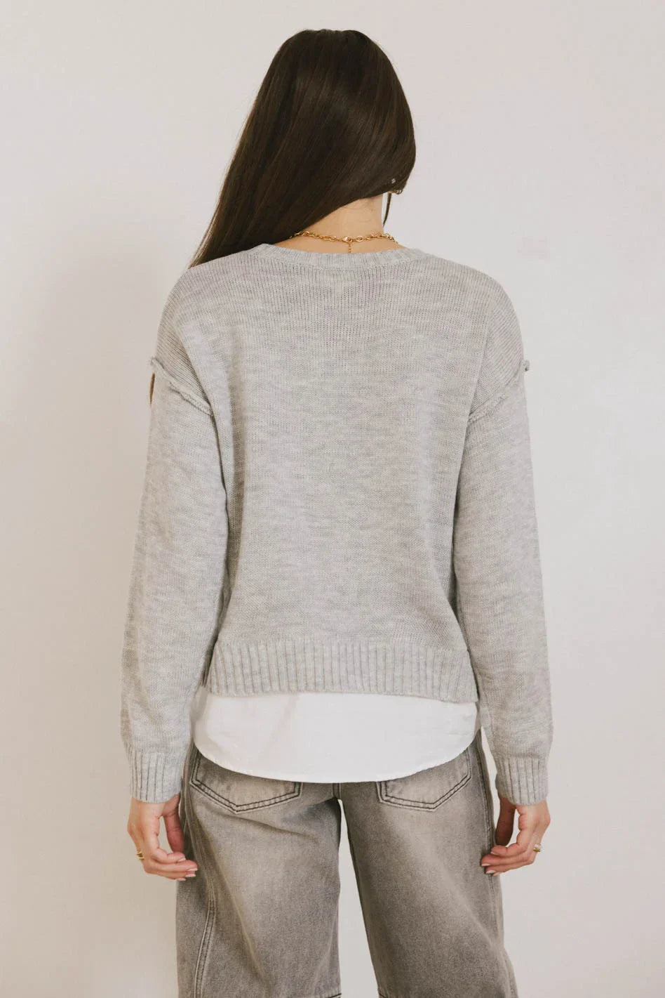 Marcel Knit Sweater in Grey FINAL SALE