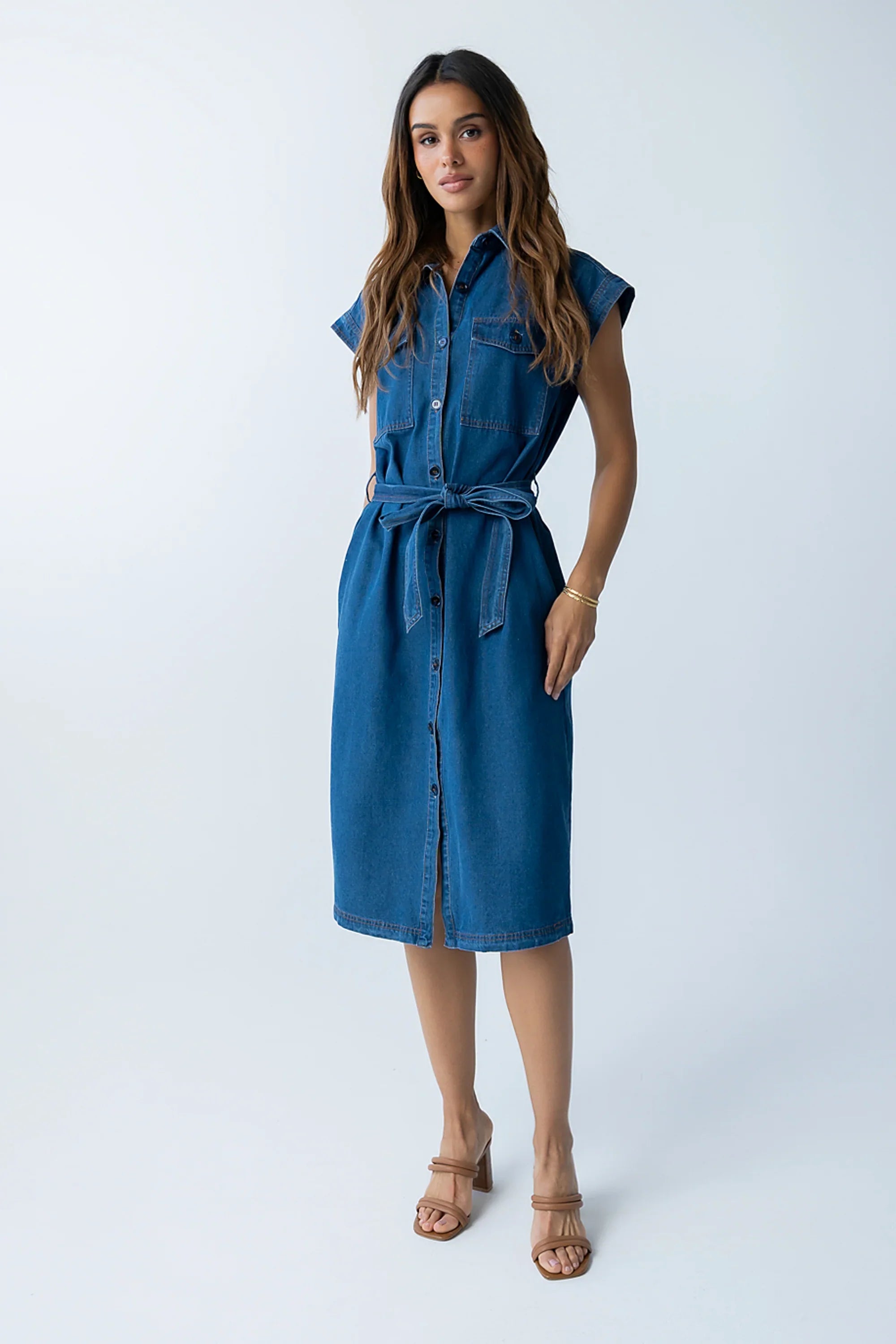 Randall Denim Midi Dress