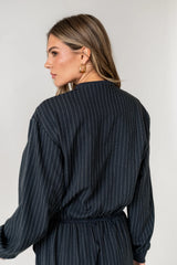 Valeria Striped Bomber Jacket FINAL SALE