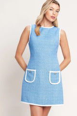 BLUE SKIES AND DAYDREAMS BLUE MINI DRESS