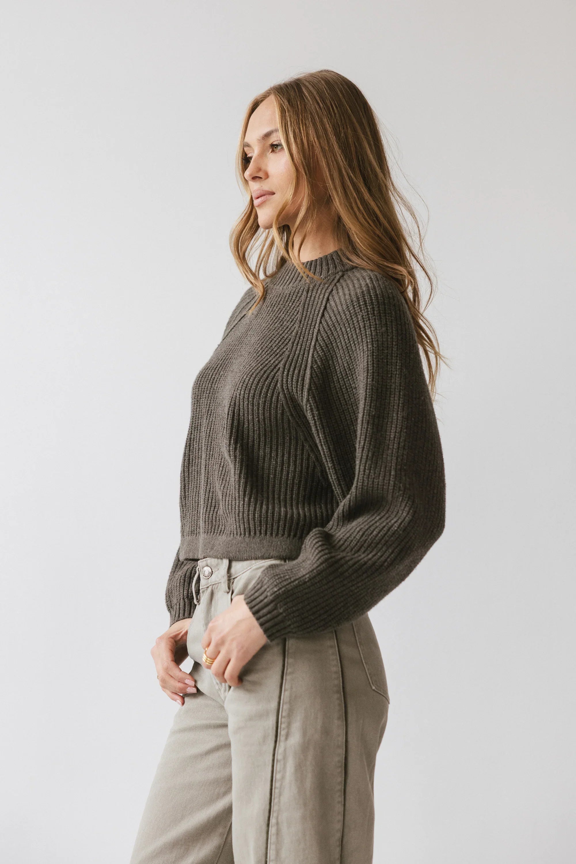 Shayla Knit Sweater in Charcoal