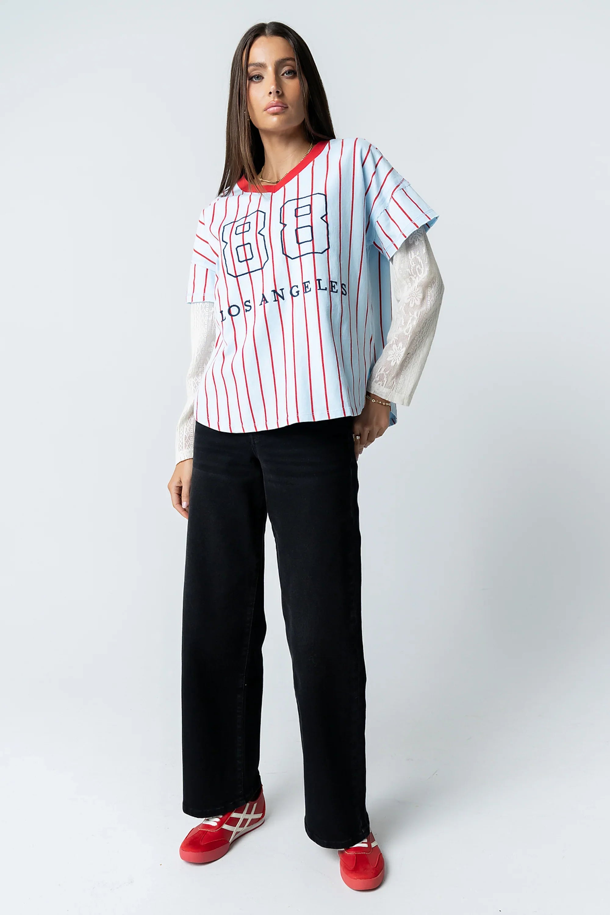 Home Run Oversized Tee in Blue
