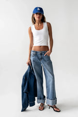 Rika Studded Wide Leg Jeans