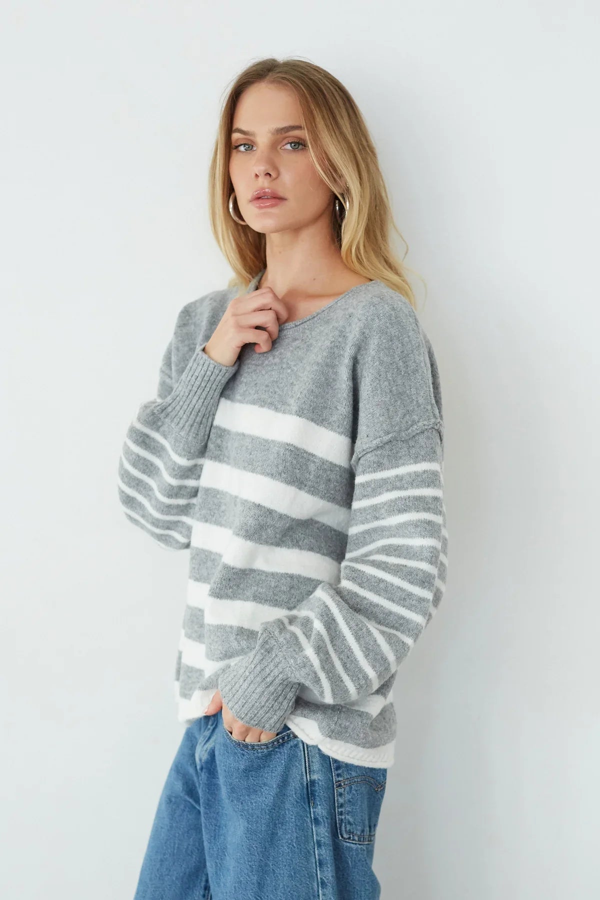 Charlotte Oversized Striped Sweater