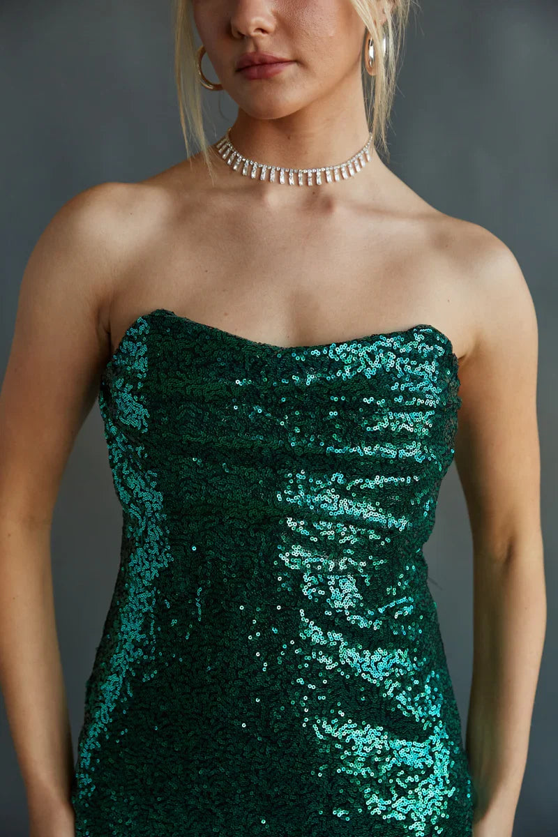 Karina Sequin Corset Bodycon Mini Dress