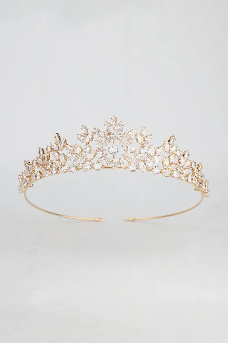 Gold Zirconia Queen Crown