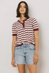Eddie Knit Sweater in Berry FINAL SALE