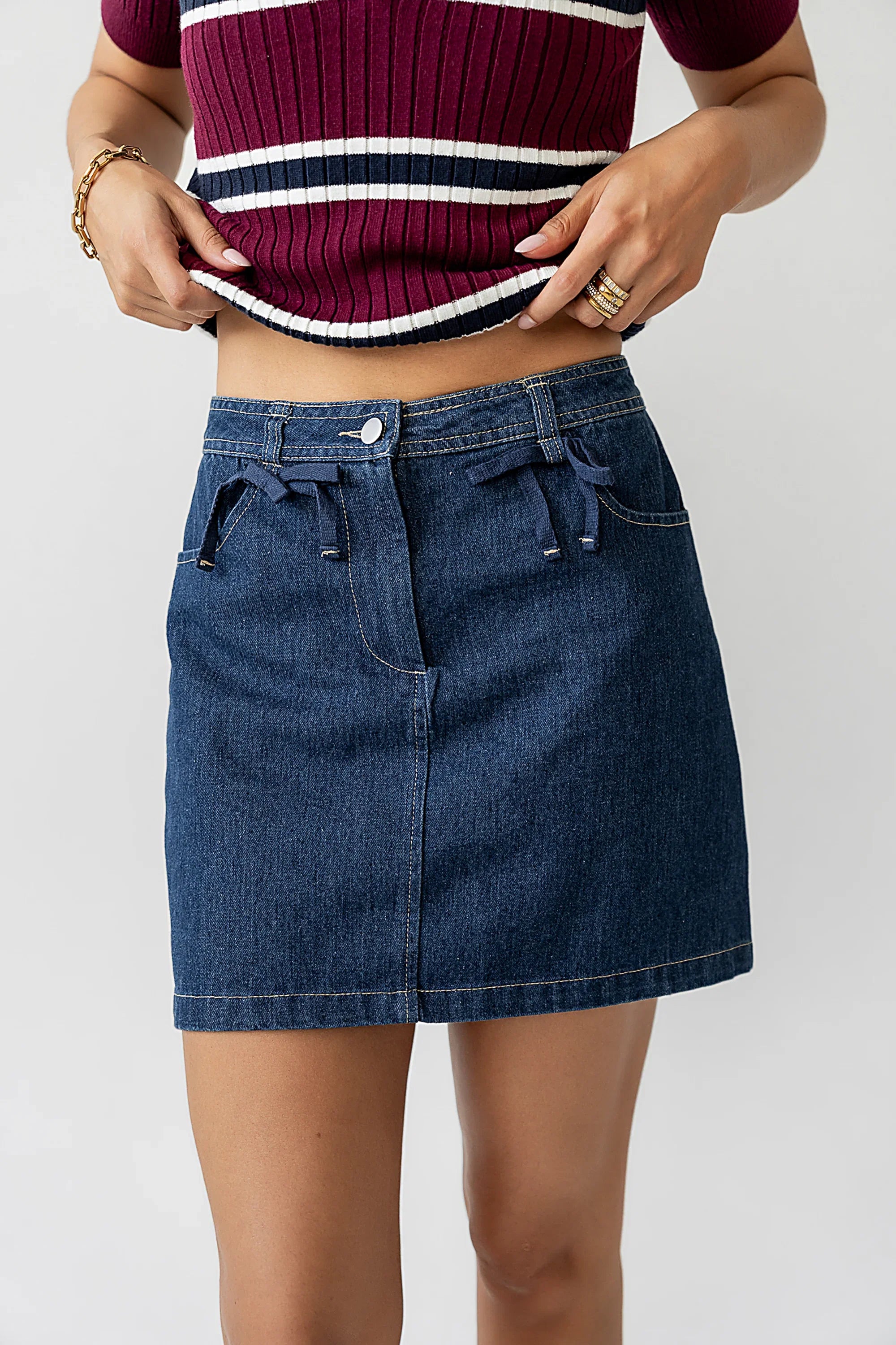 Saylor Denim Mini Skirt