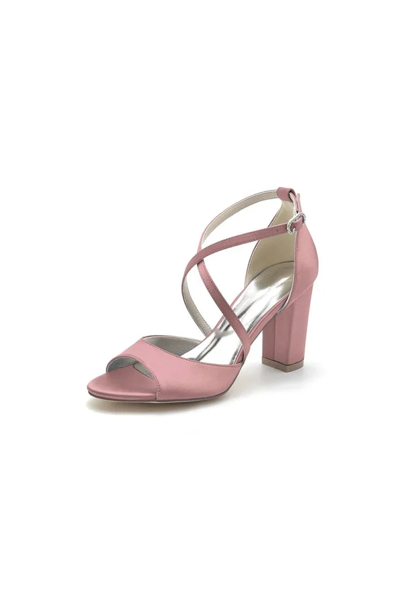 Peep Toe Cross Strap High Heels Party Shoes