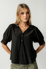 Zayne Button Up in Black