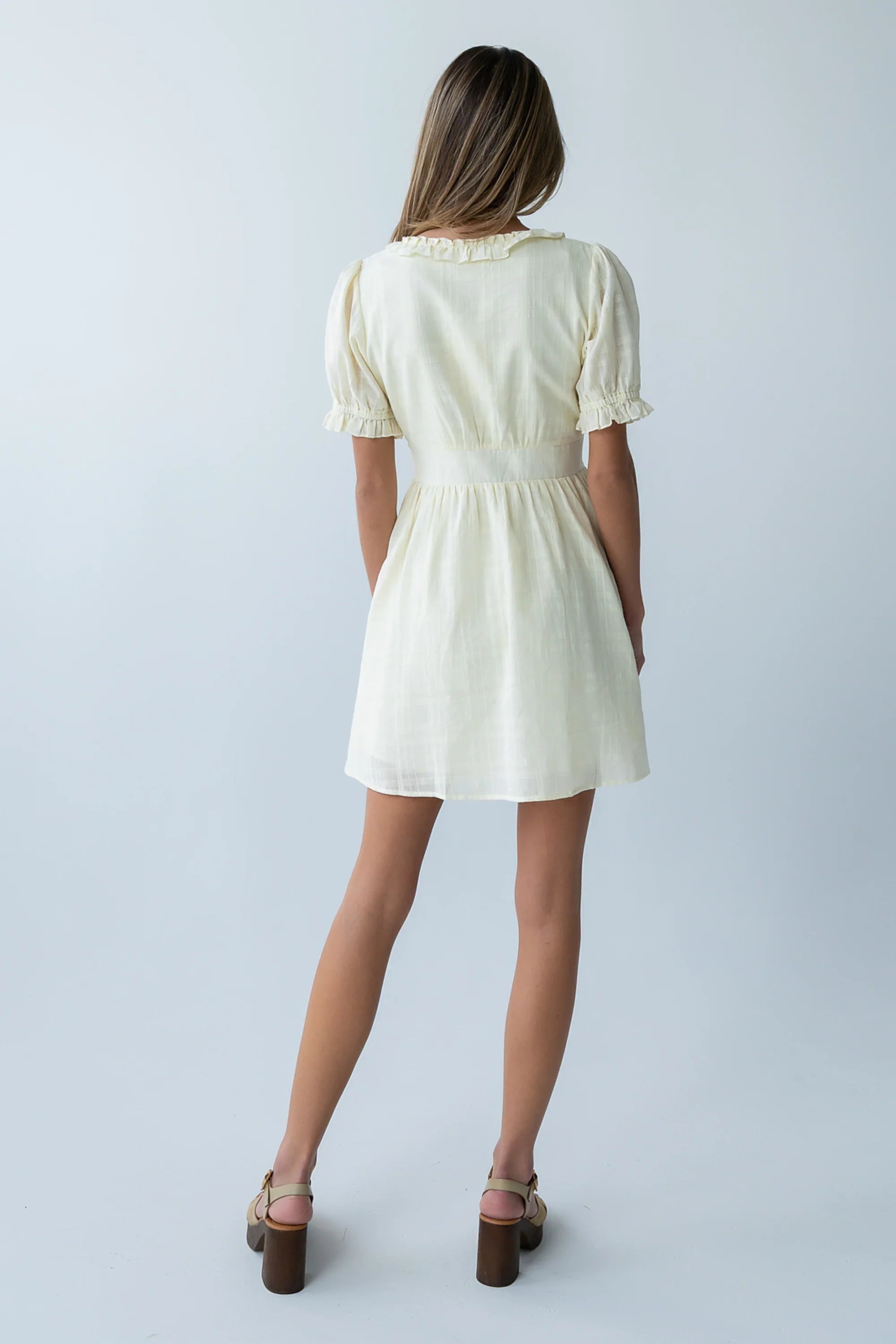 Jennie Mini Dress in Cream