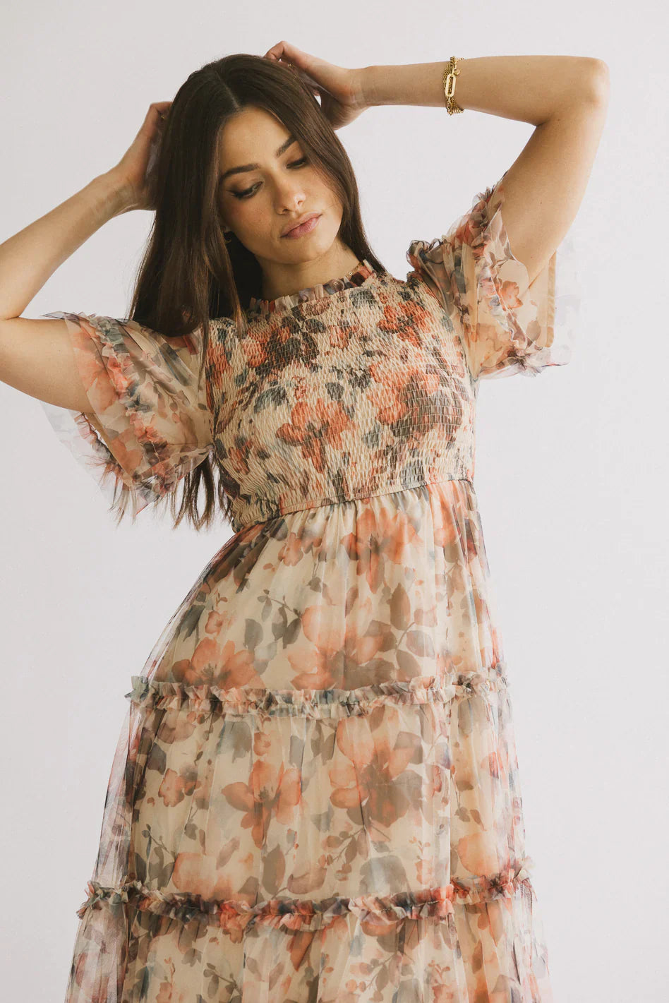 Janette Floral Midi Dress FINAL SALE