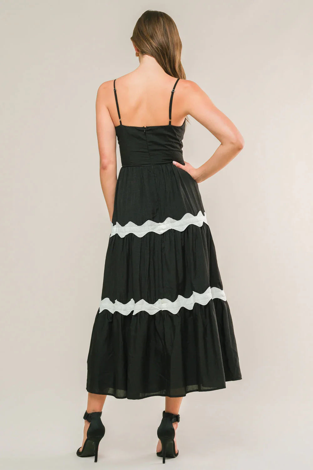 SUMMER SPRITZ RIC RAC MIDI DRESS