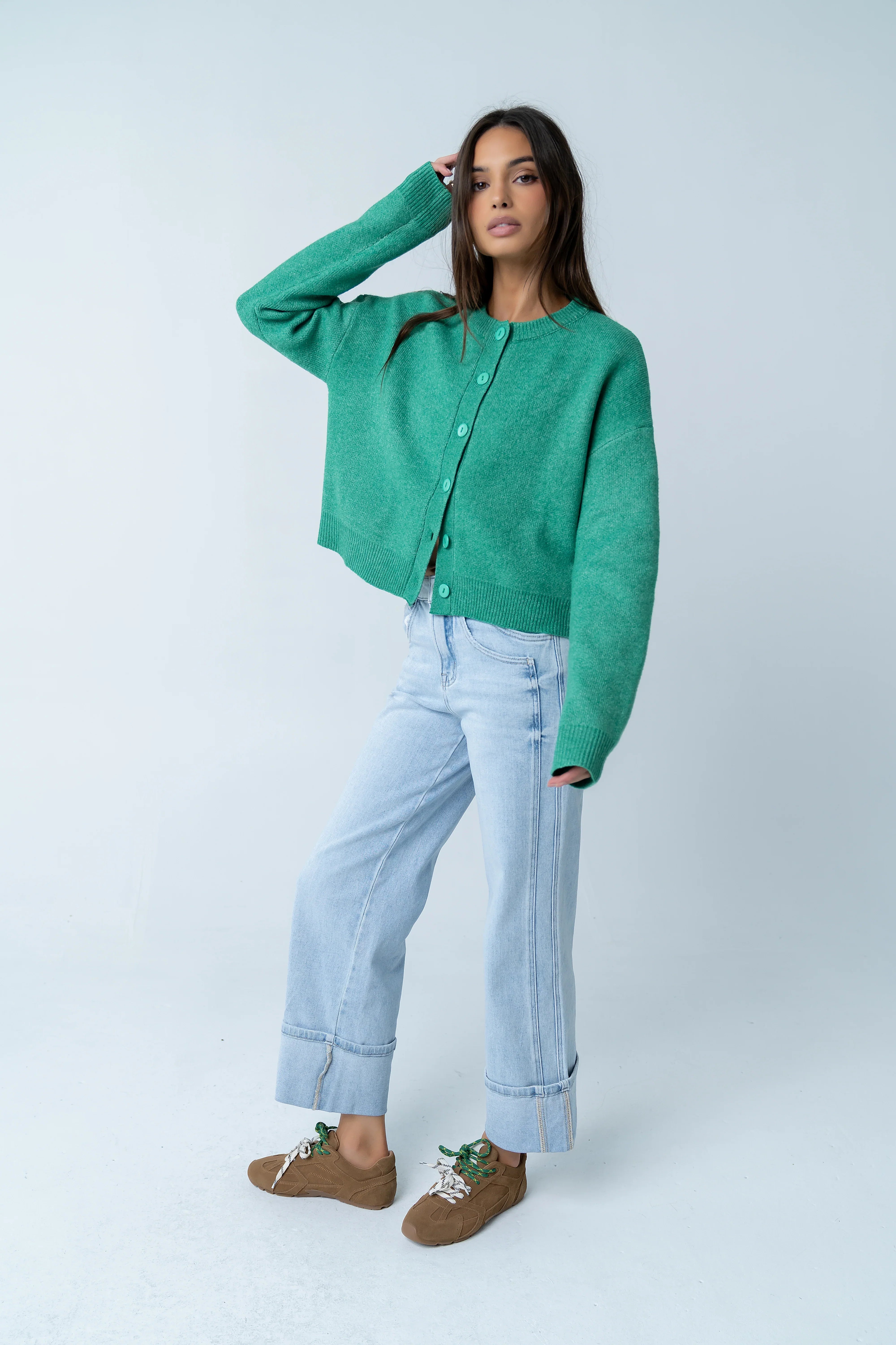 Valeria Oversized Sweater in Green