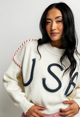 USA Oversized Sweater in Off White FINAL SALE