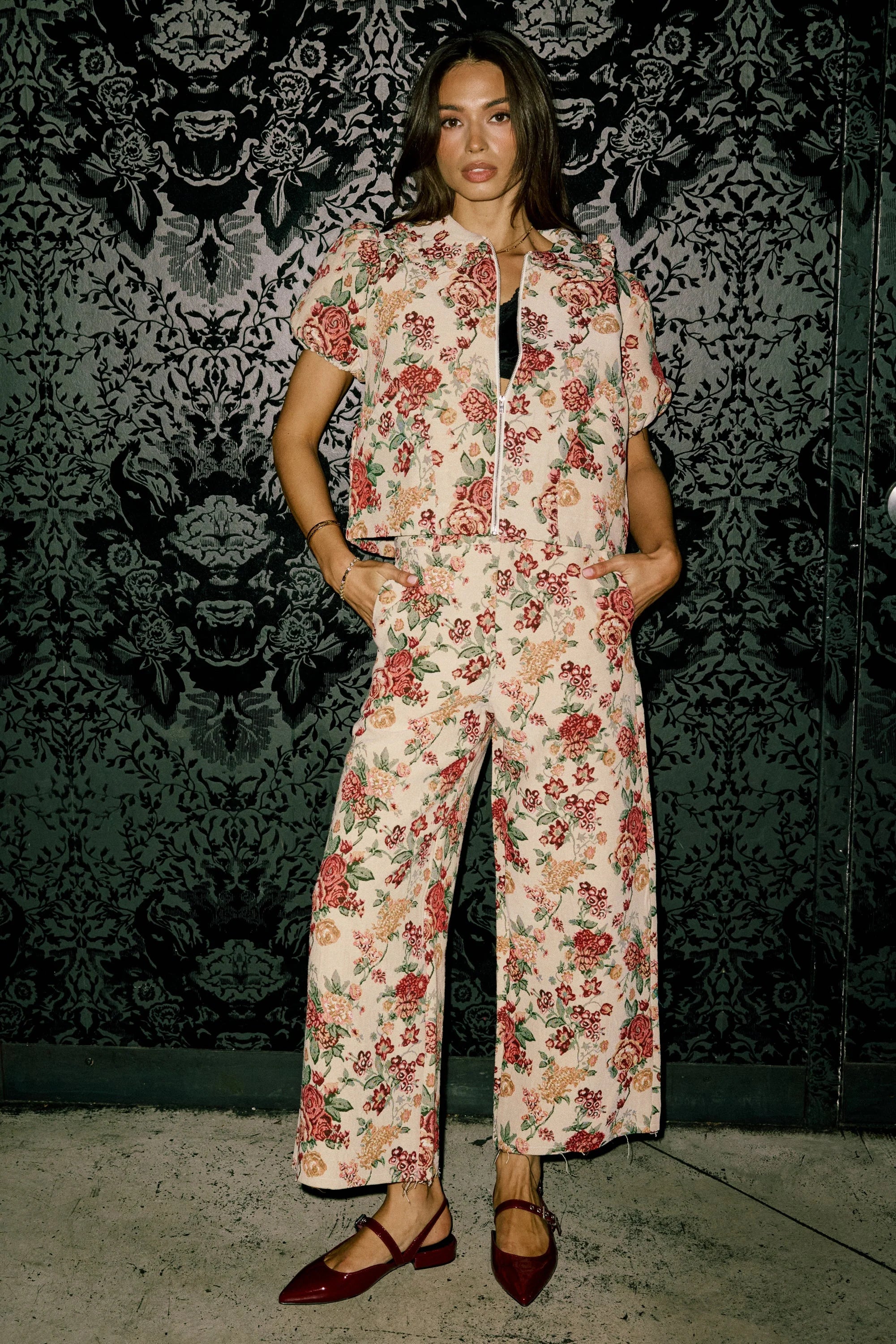 Joanna Floral Wide Leg Pants FINAL SALE
