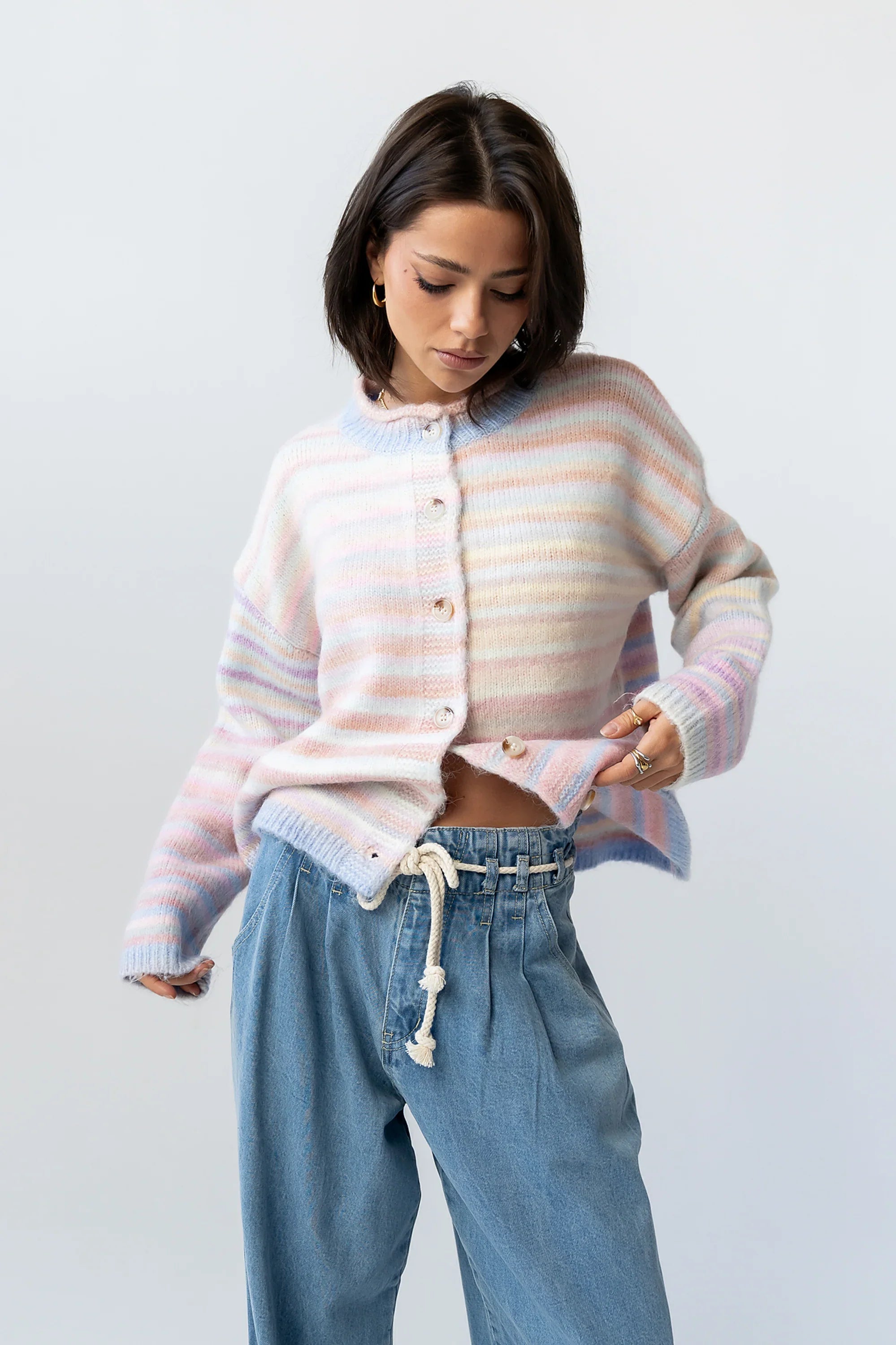 Emmy Knit Cardigan in Pink