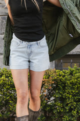 Reya Crossover Denim Shorts FINAL SALE