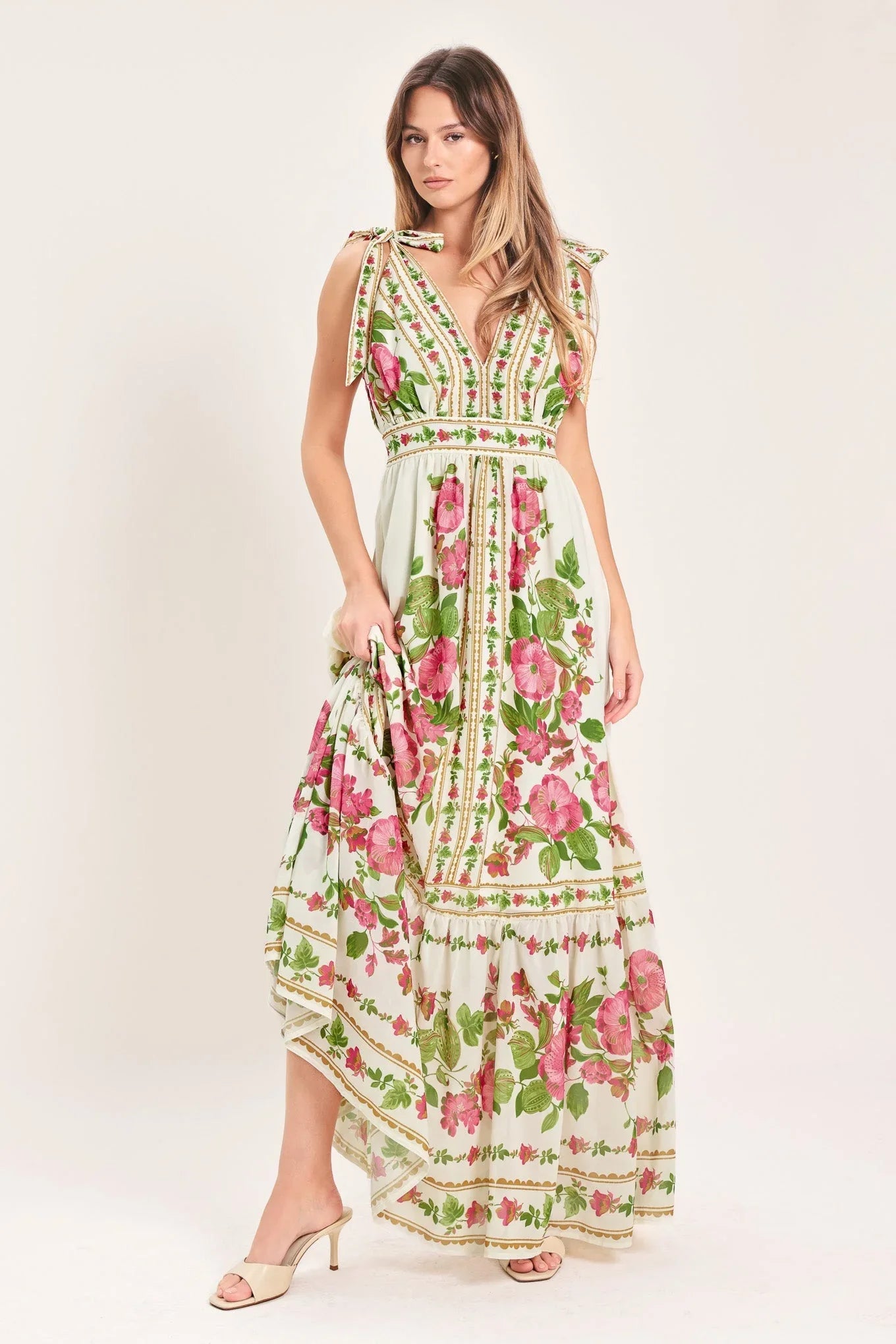 ROSE VINE ROMANCE MAXI DRESS