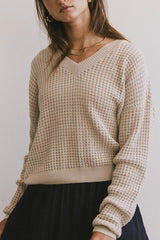Raychel Knit Sweater in Beige FINAL SALE
