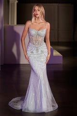 Gale Gown Sweetheart Crystal Beaded Prom Gown