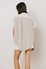 Easton Mixed Media Blouse FINAL SALE
