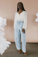 Frankie Sheer Peplum Blouse FINAL SALE
