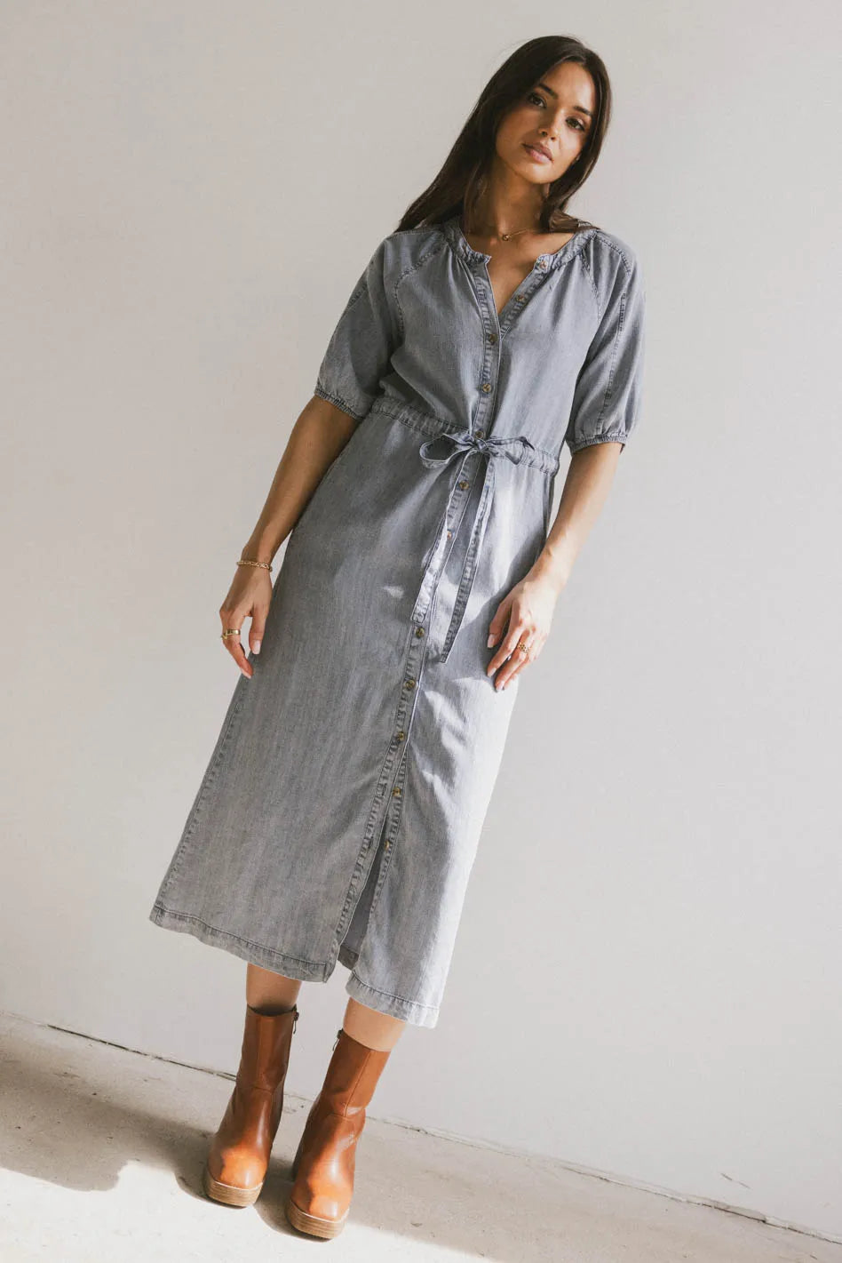Marigold Denim Midi Dress FINAL SALE