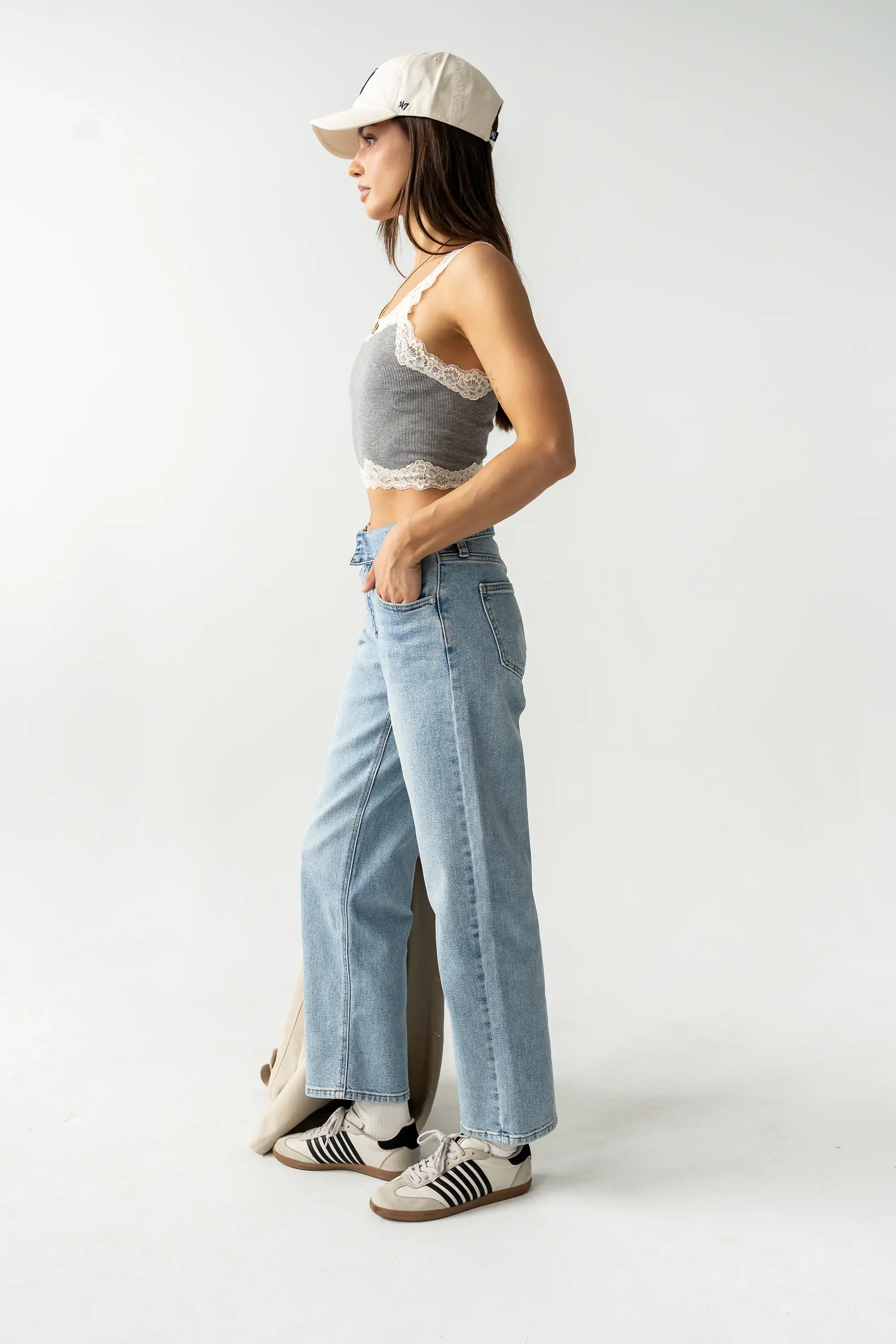 Karina Folded Straight Leg Jeans
