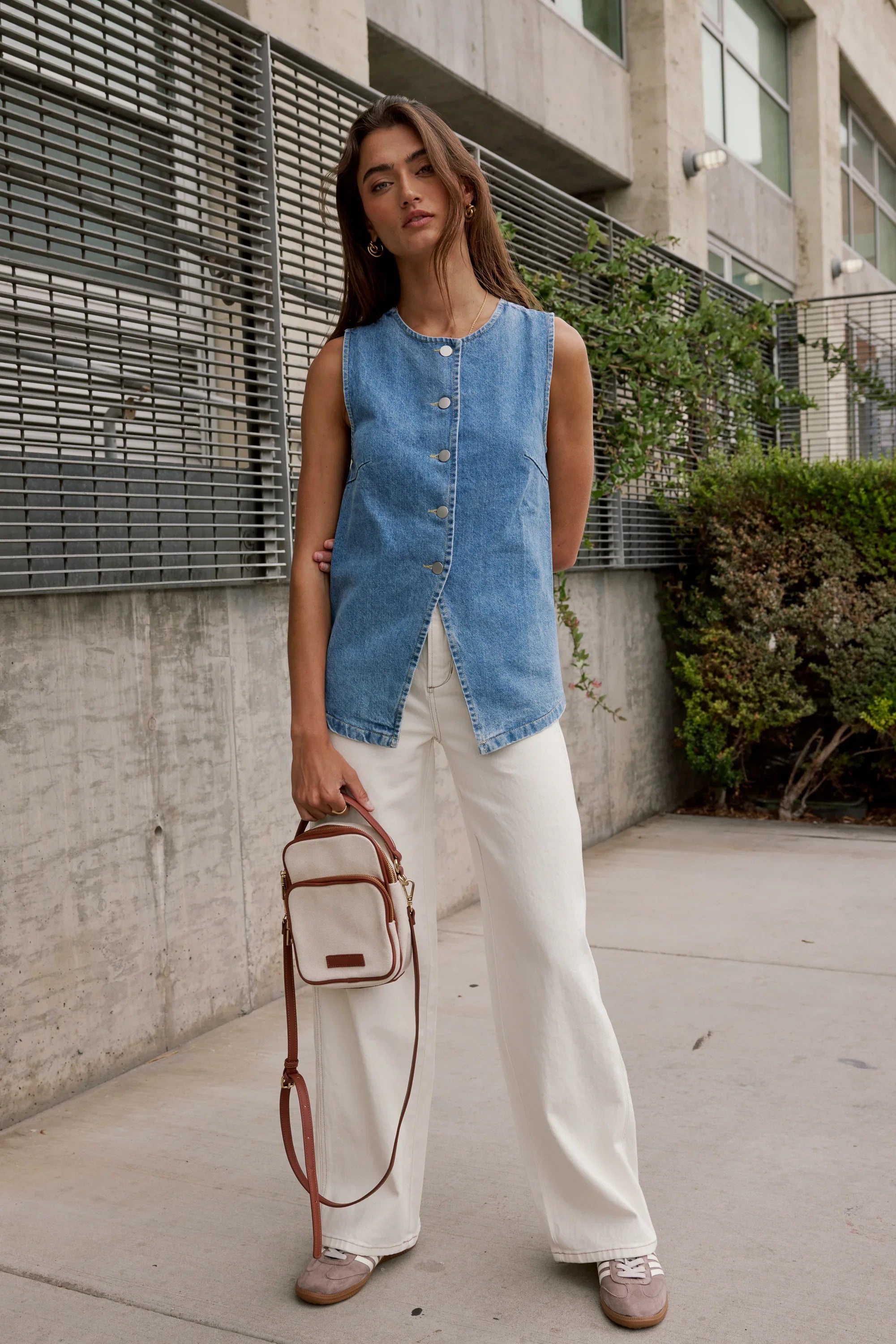Eden Baggy Jeans in Ecru FINAL SALE