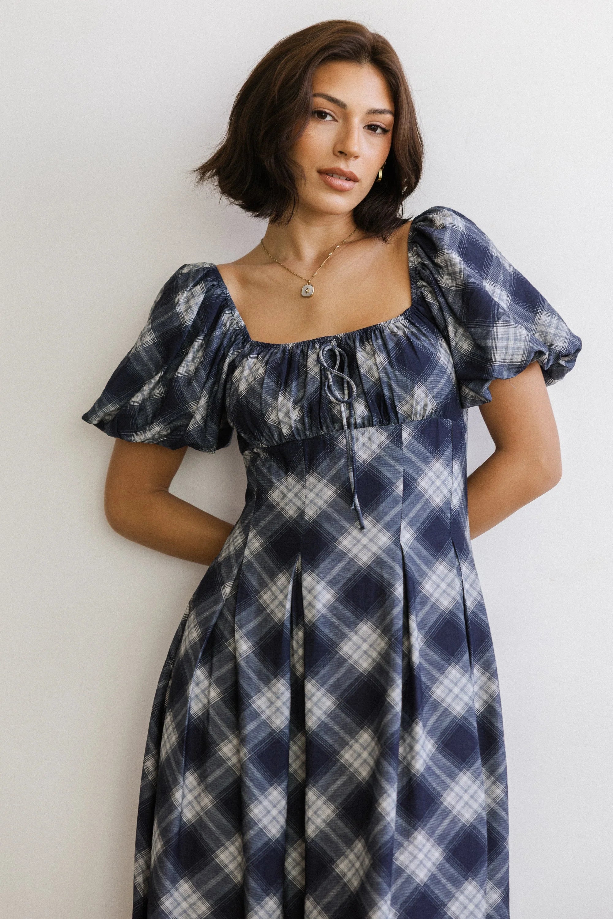 Kasey Plaid Midi Dress FINAL SALE