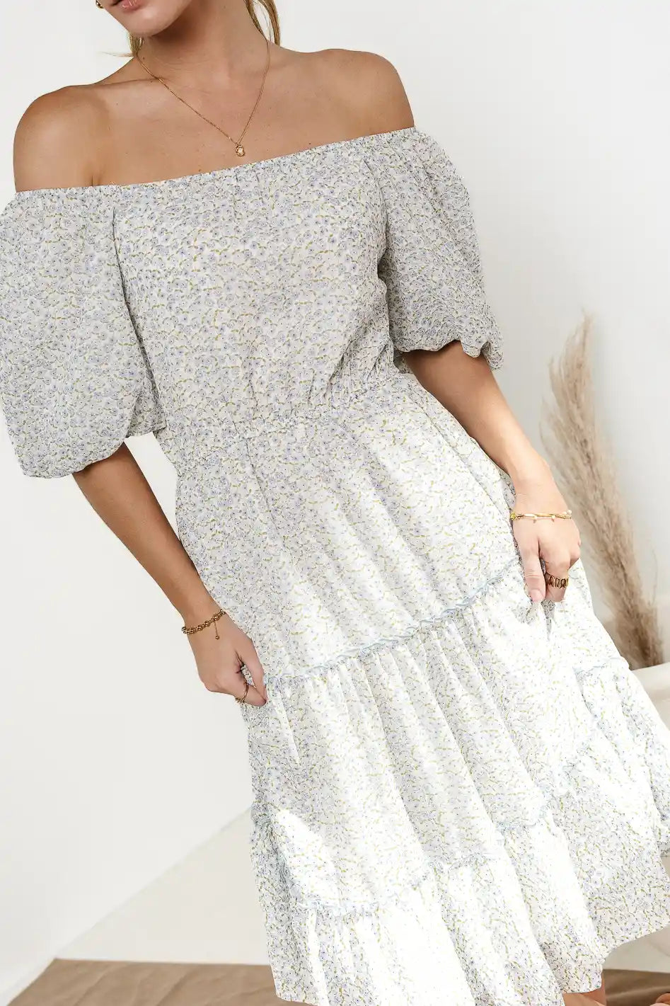 Samira Ditsy Floral Midi Dress FINAL SALE