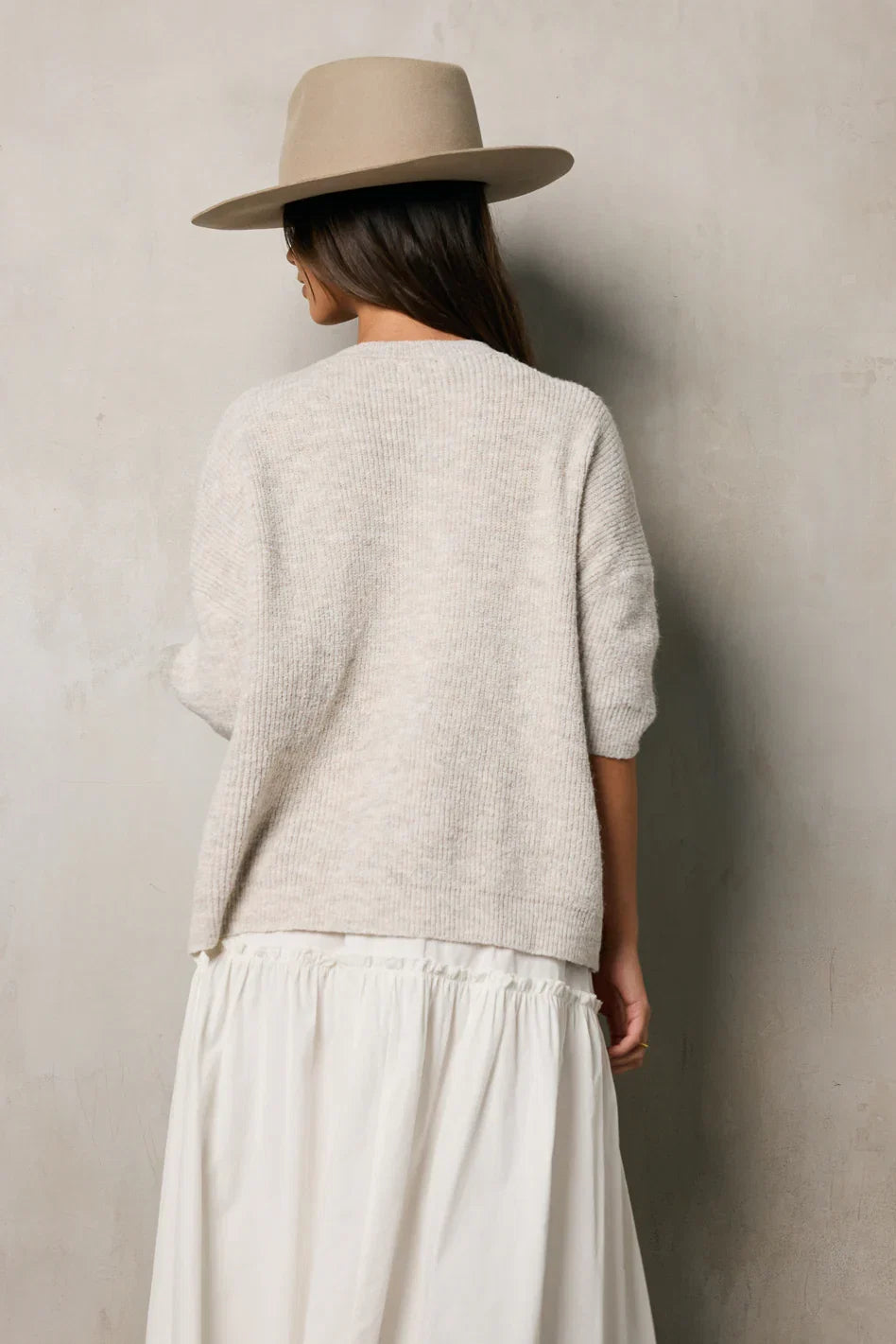 Leah Knit Cardigan in Oatmeal