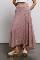 Eliza Lace Skirt in Rose FINAL SALE